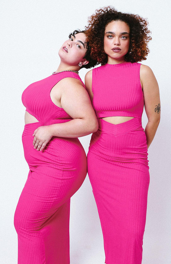 Vestido Geométrico Duo Pink - publikstore